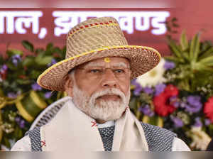Khunti: Prime Minister Narendra Modi during Jan Jatiya Guarv Diwas and Jharkha...