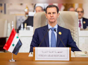 This handout picture provided by the Saudi Press Agency (SPA) on November 11, 2023, shows Syrian president Bashar al-Assad attending an emergency meeting of the Arab League and the Organisation of Islamic Cooperation (OIC), in Riyadh.