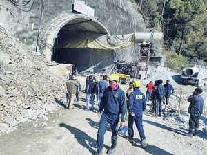 Falling debris hampers rescue of 40 workers trapped in Indian tunnel
