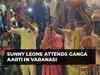 UP: Sunny Leone attends Ganga Aarti in Varanasi alongside ex-IAS officer, actor Abhishek Singh