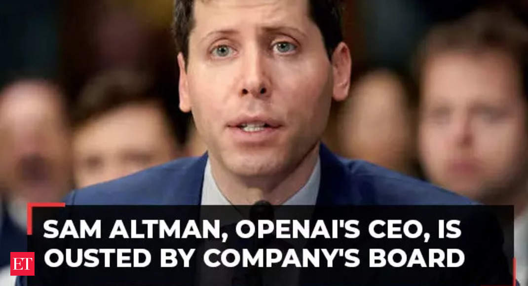 Sam Altman Ceo Of Chatgpt Maker Openai Ousted By Company Board The Economic Times Video Et Tv 6936