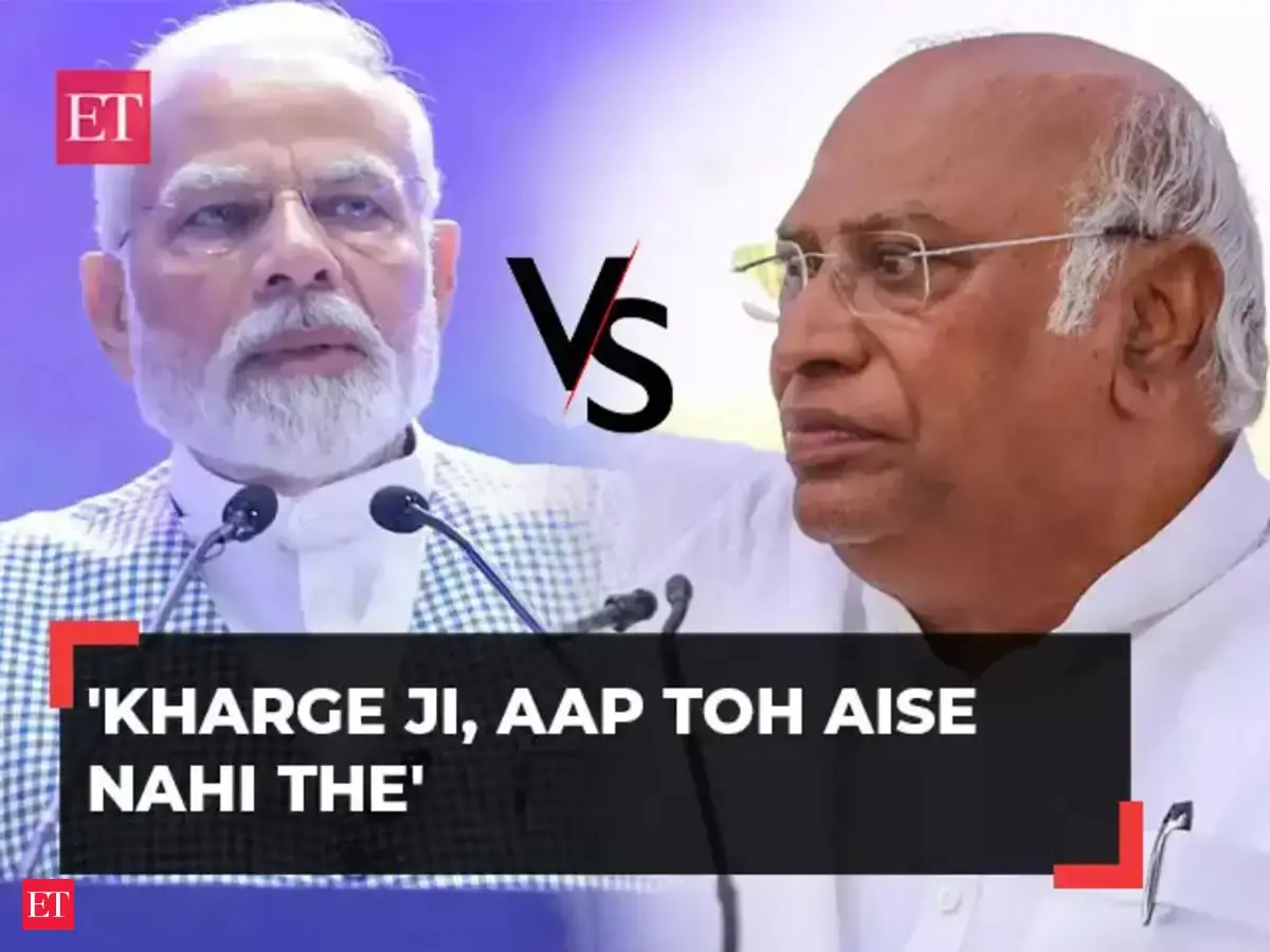 pm modi: Modi vs Kharge: PM responds to Congress president's 'father ...
