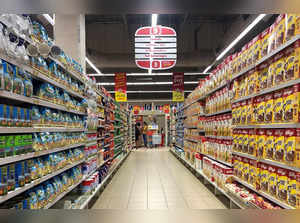 FILE PHOTO: Products are displayed for sale inside a Shoprite store in Abuja