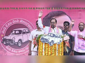 Bodhan: Telangana Chief Minister and BRS chief K Chandrasekhar Rao addresses a p...