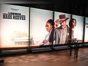 View of signage during "Lawmen: Bass Reeves" Premiere at DGA Theater Complex on October 25, 2023 in Los Angeles, California.
