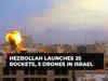 Israel-Hamas War: Hezbollah launches 25 rockets, 3 suicide drones in Northern Israel