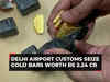 Delhi Airport Customs seize gold bars worth over Rs 2 Cr from Indian national from Bangkok