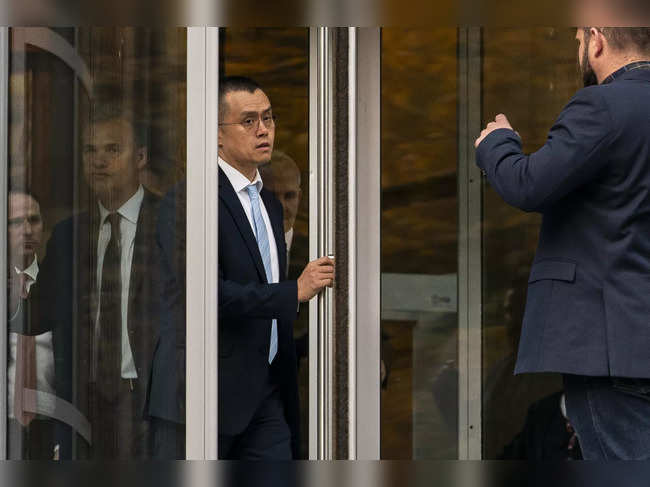 Binance CEO Changpeng Zhao leaves the U.S. District Court on November 21, 2023 in Seattle, Washington.