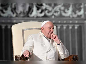 Pope Francis attends his general audience in Saint Peter Square at the Vatican on November 22, 2023.