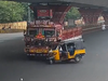Auto-rickshaw carrying school kids rams into moving lorry. Video caught on camera