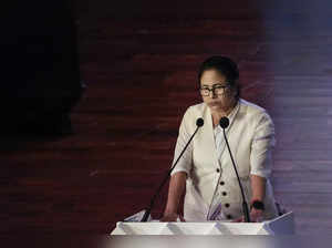Kolkata: West Bengal Chief Minister Mamata Banerjee speaks during the inaugural ...