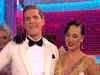 Nigel Harman and Katya Jones kiss during BBC Strictly Come Dancing’s training