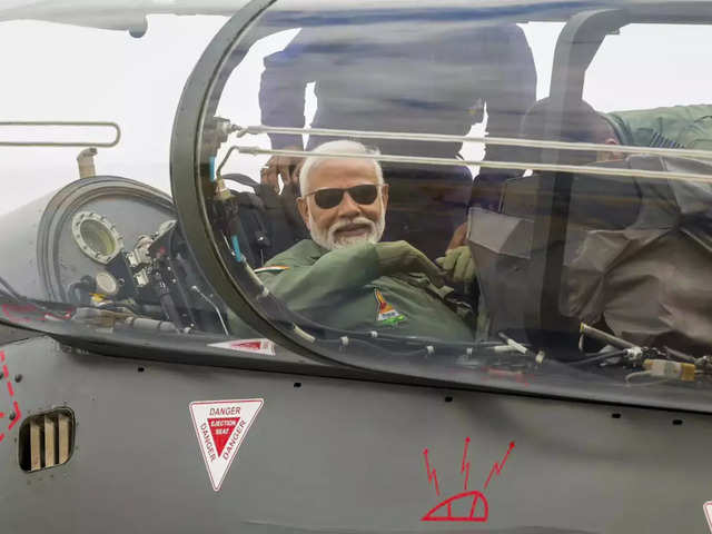 ?Modi flies in Tejas fighter jet?