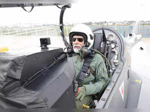PM Modi takes sortie in Tejas fighter jet