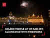 Golden Temple lit up and sky illuminated with fireworks on the auspicious occasion of 554th Prakash Parv