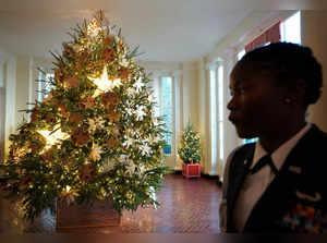 Holiday decorations at the White House in Washington