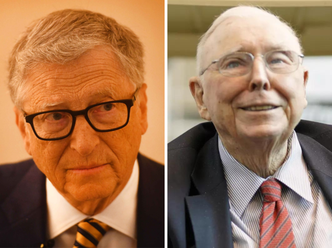 Microsoft founder Bill Gates (Left) and Berkshire Hathaway Vice Chairman Charlie Munger