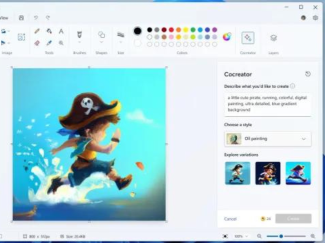 Microsoft Paint has unveiled its groundbreaking Cocreator feature.