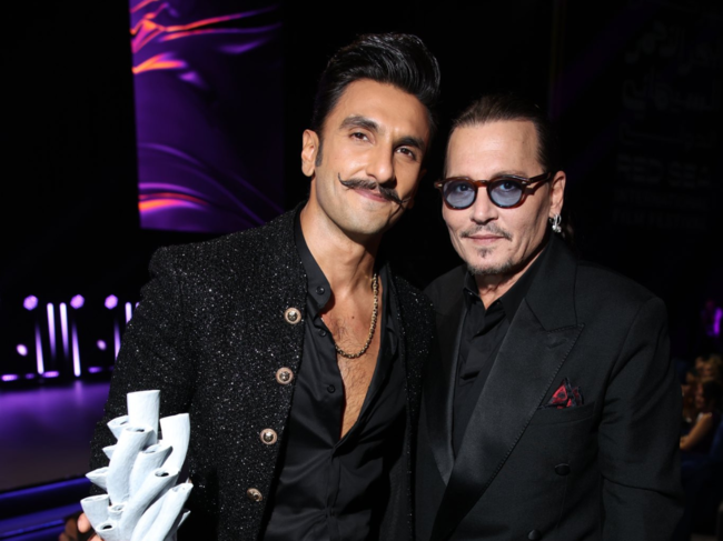 Ranveer Singh was honoured at the Red Sea International Film Festival in Jeddah where he met his 'idol' Johnny Depp.