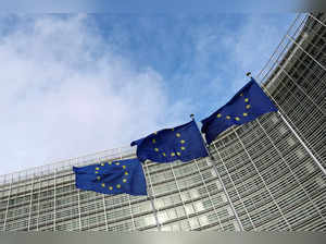 FILE PHOTO: EU flags fly outside the European Commission in Brussels