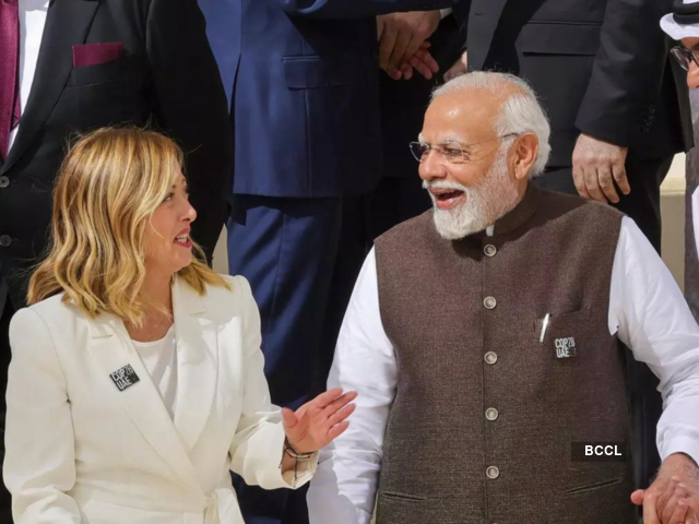 PM Modi, Italy PM Giorgia Meloni interact at summit 