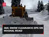 J&K: Snow clearance operation underway on Mughal Road in Pir Panjal Mountain Range