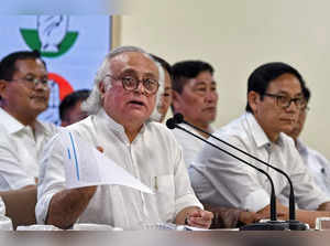 New Delhi: Congress leader Jai Ram Ramesh  with Manipur leaders address the media over ongoing Violence in Manipur, in New Delhi, on Saturday, June 17, 2023.  (Photo:IANS/Anupam Gautam)