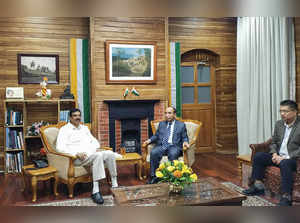 Aizawl: Mizoram Governor Hari Babu Kambhampati with Mizo National Front leader Z...