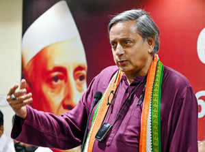 Thiruvananthapuram: Congress MP Shashi Tharoor speaks during a seminar organised...