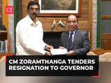 Mizoram CM Zoramthanga tenders resignation to Governor Dr Hari Babu Kambhampati