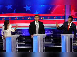 FILE PHOTO: Republican U.S. candidates participate in their third debate of the 2024 U.S. presidential campaign in Miami, Florida