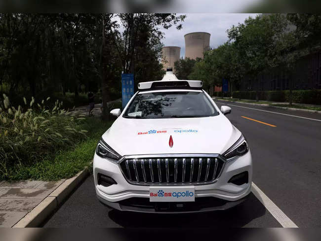 Baidu's Apollo car with an autonomous driving system