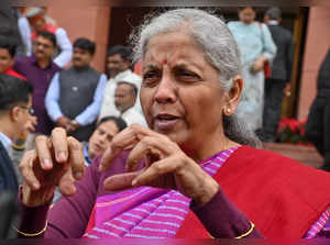 New Delhi, Dec 4 (ANI): Union Finance Minister Nirmala Sitharaman during the fir...