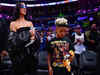 Kim Kardashian brings son Saint to see LeBron James as he led Los Angeles Lakers to victory