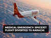 SpiceJet flight diverted to Karachi due to medical emergency