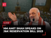 HM Amit Shah speaks on Jammu & Kashmir Reservation (Amendment) Bill 2023 in Lok Sabha | Live