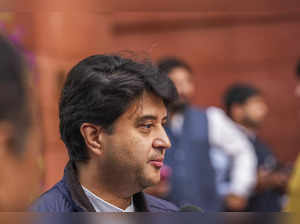 New Delhi: Union Minister Jyotiraditya Scindia on the first day of the Winter se...