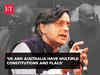 Watch: Tharoor's witty response to Shah's 'One Country - One Flag' statement