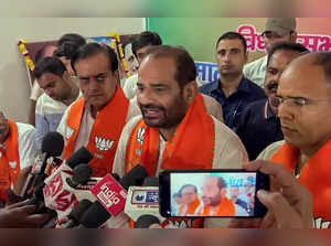 Tonk [Rajasthan], Oct 10 (ANI): BJP MP Ramesh Bidhuri addresses the media on bei...