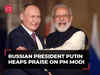 Russian President Vladimir Putin heaps praise on PM Modi: 'He can't be intimidated or forced to...'
