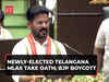 Telangana: Newly-elected MLAs take oath; BJP leaders boycott