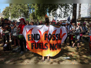 Protest to end fossil fuels, in London