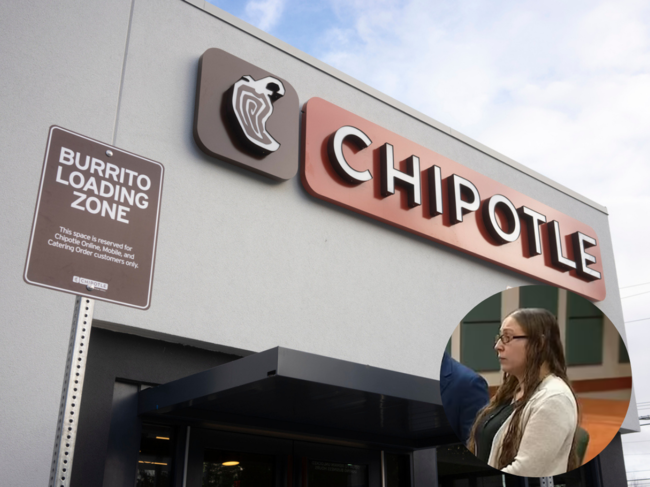 Rosemary Hayne, who threw a bowl of hot burrito at a Chipotle staff member in Ohio, has been given 30 days in jail plus 60 days working in a fast-food joint.