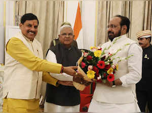 Bhopal, Dec 14 (ANI): Bharatiya Janata Party (BJP) MLA Gopal Bhargava being cong...