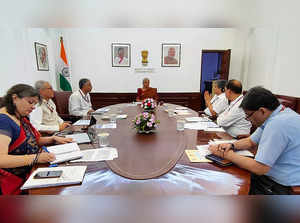 New Delhi, July 04 (ANI): Union Finance Minister Nirmala Sitharaman chairs a rev...