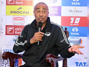 Kolkata, Dec 14 (ANI): World champion hurdler Colin Jackson addresses a press me...