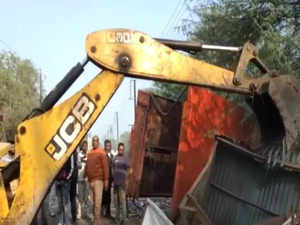 MP: Ujjain civic body demolishes illegal meat shops after state govt's instruction