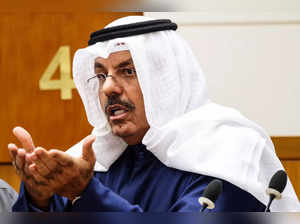 Kuwaiti prime minister Sheikh Ahmad al-Nawaf al-Sabah reacts during a parliament session at the National Assembly in Kuwait City on November 28, 2023.