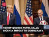 Trump quotes Putin at Durham rally, calls US President Joe Biden a 'threat to democracy'