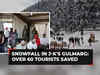 Snowfall in J-K's Gulmarg: Over 60 tourists rescued by Chinar Warriors as heavy snowfall hits J-K
